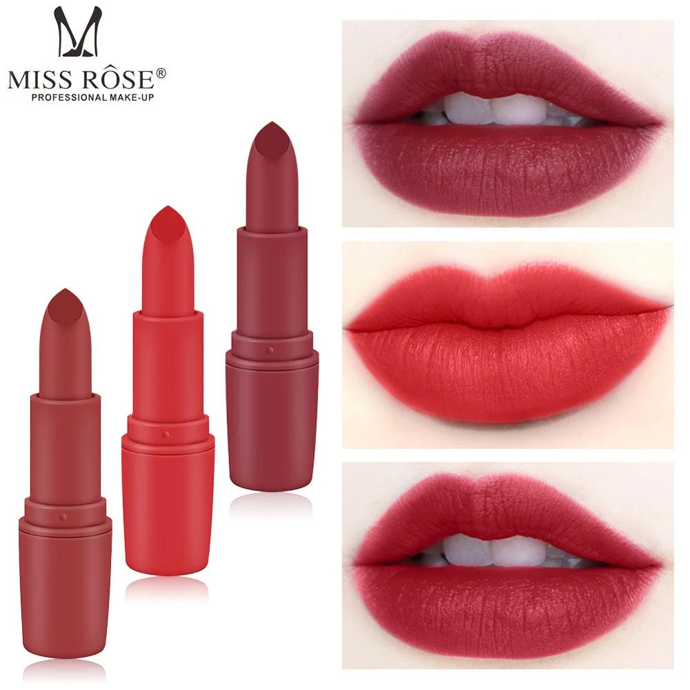 Buy Miss Rose Beauty Matte Moisturizing Lipstick 20 Colors Makeup Lipsticks Waterproof Bullet Lip sticks