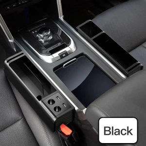 Car Interior Accessories Auto Crevice Gear Seat Storage Box Cup Holder Organizer With Dual USB Plug Charger Car Gap Storage Box