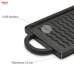 Cast iron mini grill pan hot plate skillet
