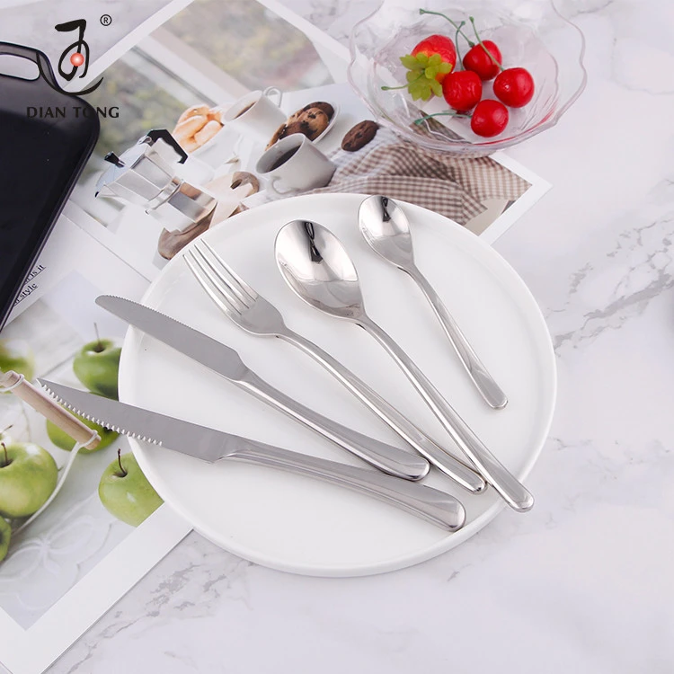 Cheap price stainless steel spoon fork and knife table cutlery stainless steel cutlery flatware set
