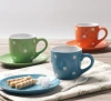 Cheap Price Wave Point Pakistan Porcelain Ceramic Espresso Cup And Saucer For Wholesale