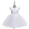 Childrens clothing Girls dress princess sleeveless bowknot solid color dress flower girl dress show toddler girl clothes
