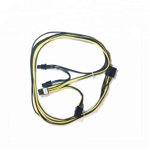 China manufacturer  power cable  6 p dual 2 p  to 8 pin  to 6 pin dual 2 pin computer power cable wire