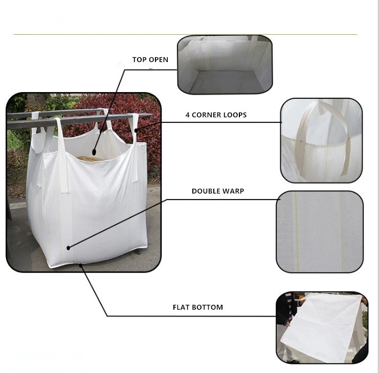 China Recycled  500kg 1000kg Plastic laminated Fibc Jumbo Woven PP Bag