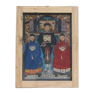 Chinese antique fabric ancestor painting