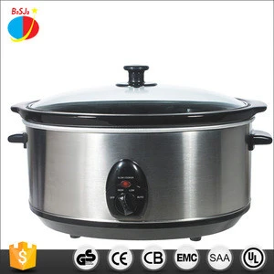 Chinese wholesale kitchen appliance 2016 modern design oval shape stainless steel crock pot electric slow cooker