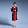 Chinese women&#39;s knitted  garment coat cheongsam dress