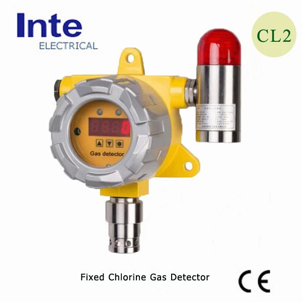 Chlorine gas leak detector 4-20mA fixed CL2 gas analyzer applied to water processing