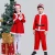 Import Christmas boys Santa Claus costumes kids red gold velvet Santa Claus girl dress costume from China