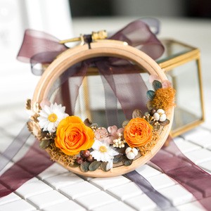 christmas decoration wreath high quality handmade embroidery dry flowers for decoration