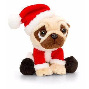 christmas santa clause hat cloth snow bobo stuffed plush pet dog toy