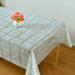 Circle Rose Gold Tablecloths Spillproof Sequin Wedding Jacquard Tablecloth