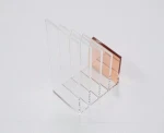 Clear acrylic office document display holder bookend rose gold letter sorter letter holder