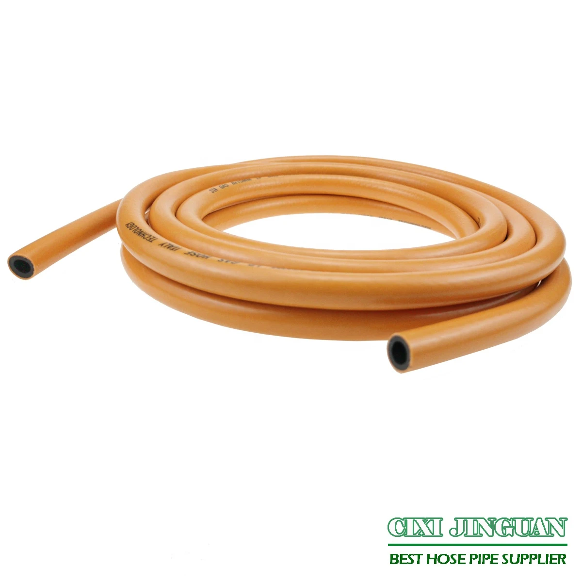 CNJG Factory Supply Orange 10mm flexible LPG Gas hose 3/8" High Quality Braided flexible gas hoses PVC Plastic LPG gas Pipe