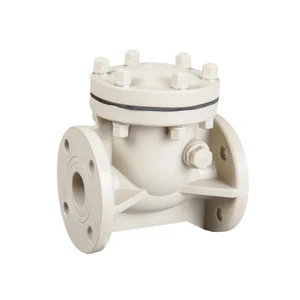 CNS JIS DIN ANSI Industry Non return PPH Plastic Flanged Swing Hydraulic parts Single disk Check Valve