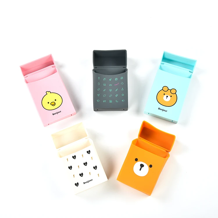 colorful cute waterproof silicone rubber cigarette cases, customized cigarette box