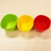 Colorful Eco-friendly and biodegradable dinnerware made from bamboo fiber powder
