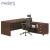 Import Commercial Furniture L Shaped Set Round Wire Hole Desk Executive Table Office from China