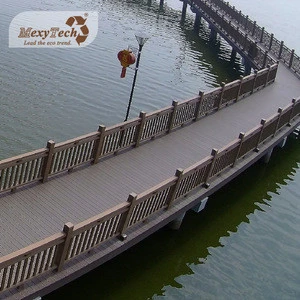 Contemporary exterior bridge modern waterproof wpc hand balustrade floor railing