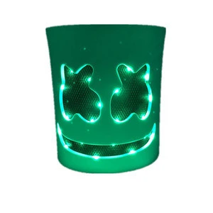 Cosplay Costume Bar Music Props Helmet LED DJ Marshmello Mask