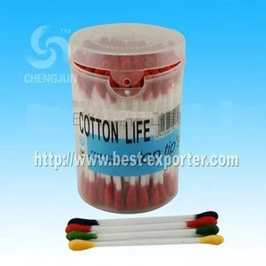 cotton bud in PP can color cotton buds