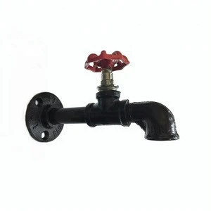 Old Fashion Country Rustic Wall Faucet Spigot Cast Iron Bath Towel Hook Hat