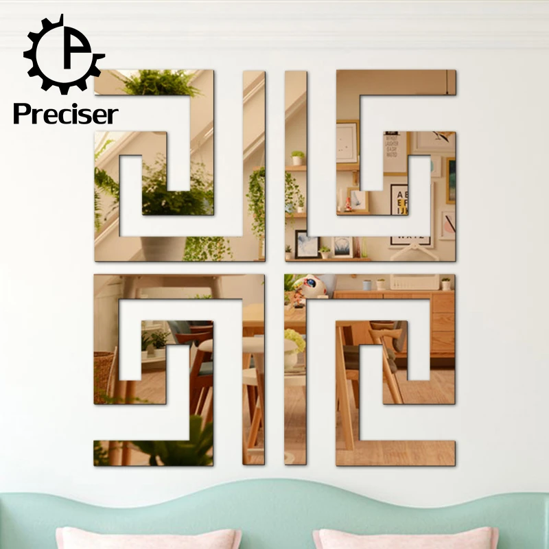 Creative Rectangle Line Preciser Wall Stickers For Home decoration