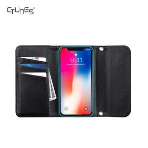 CTUNES Flowers Printing Detachable PU Leather Wallet Flip Card Holder Slots Cover Case For Apple iPhone X