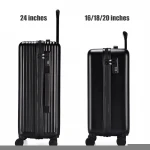 Custom Aluminium Trolley Suitcase Luggage ABS PC Printed Design Trolley Travel Luggage