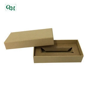 custom bow tie brown kraft paper box with paper insert