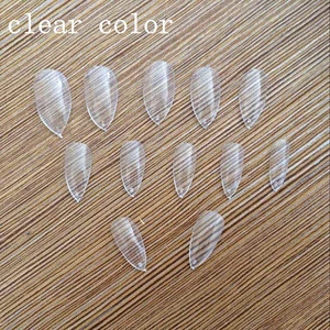 Custom clear stiletto HL12 full cover false nail tips cusp artificial fingernails