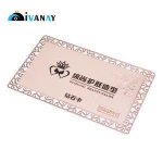custom debossed printing rose gold metal business card