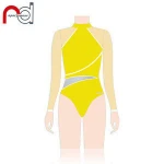 Custom Designed Child Dancewear Leotards Gymnastics Girls Mesh Long Sleeve Balle Leotard