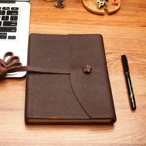 Custom Embossed Logo Notebook Cover Wholesale Leather Notebook Journal A5 Organizer Planner hardcover dairy notebook