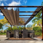 Custom Garden Building Waterproof Sunshade Pergola Canopy Restaurant Balcony Retractable Awning Pergola