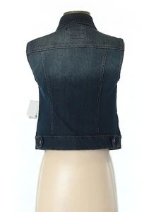 custom Girls denim jacket jeans vest brand new with denim waistcoat