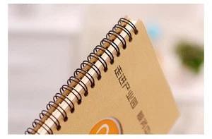 Custom logo eco-friendly small cover kraft notebook with pen promotion gift