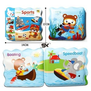 custom logo Floating Baby Bath Time Waterproof Bathtub Books Kids portable Learning Educational Infant water Toys for Toddlers