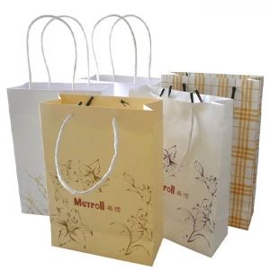 Custom logo Paper box Shopping Bag Gift Bag Boxes with UV Coating Printing Handling