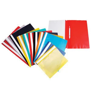 Custom paper strip printing design Plastic A4 letter size File Folder with Plastic Fastener