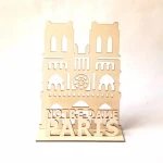 custom print laser cut Wood Notre Dame 3D home decoration DIY crafts and decorations wooden creative engrave crafts