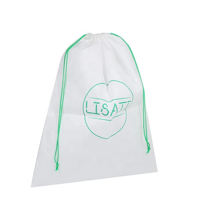 Custom Reusable Wholesale Eco Friendly PP White Non Woven Drawstring Bag