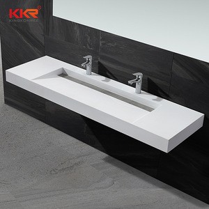 Custom solid surface  Vanity Types Long Narrow Rectangular Basins Wash Toilet Wash Basin