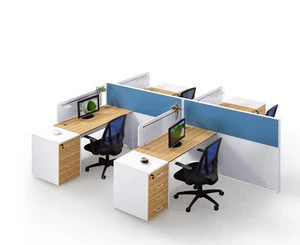Customize Melamine Modular Partition Wooden Office Staff Workstation Desk for Commercial Furniture