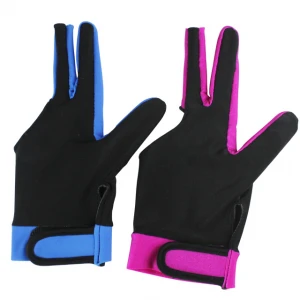 Customized 3 finger billiard gloves and billiard gloves with suitable price