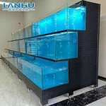 Customized 3 Layers Live Seafood Lobster  Crayfish Crawfish Fish Display Case Tank Aquarium for Supermarket Restaurant