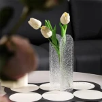 Customized acrylic vase creative home decoration Colorful flower vase Transparent dry flower vase decoration