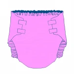 Customized Baby Print Colorful PE Back Sheet Adult Type Diaper with Japanese SAP