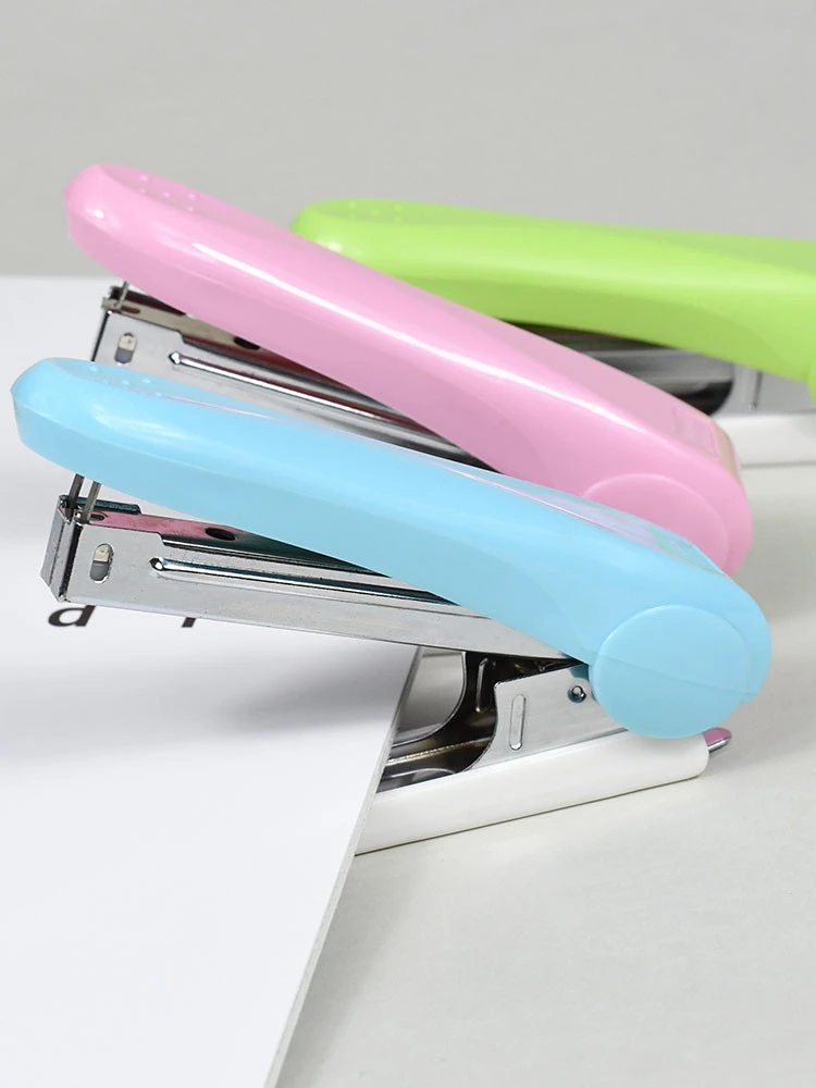 Cute Stapler Edition Metal Manual Booking Binding Stapler Set Supply School Office Accessories Stationery Hot Sale Supplies 1013