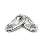 D Shape Stainless Steel 304 Lobster Snap Hook Bracelet Clasps 50mm 70mm